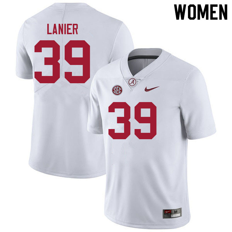 Women #39 Brylan Lanier Alabama White Tide College Football Jerseys Sale-White